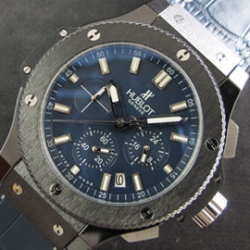 HUBLOT ビッグバン ブルー文字盤 ブラックPVD素材 注文簡単