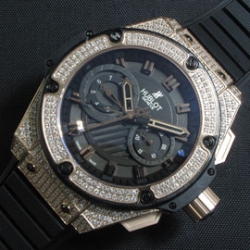HUBLOT キングパワー ベゼル全面ダイヤ お洒落腕時計