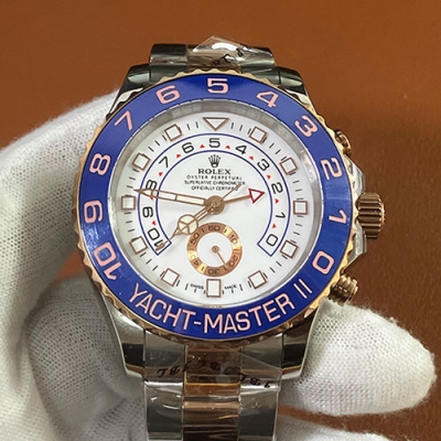 ROLEX 116681 ヨットマスター II 新型 コンビ ホワイト 21600振動