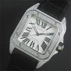 CARTIER サントス 全面ダイヤ 優良品質