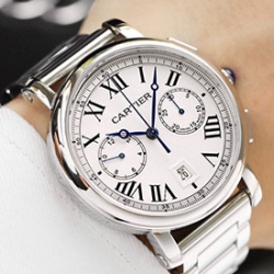 CARTIER WSRO0002 ロトンド ドゥ クロノグラフ ホワイト 7750搭載 2024最高級