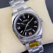 ROLEX 116000 オイスターパーペチュアル ブラック369 ピンクバー 2024超高品質