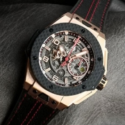 HUBLOT 401.OQ.0123.VR V6工場製 ビッグバン フェラーリ キングゴールド カーボン 世界限定500本