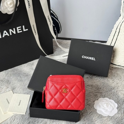 CHANEL コインパース カーフレザー レディース 11×9.5×1.5cm