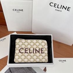 CELINE トリオンフ コインケース カーフレザー レディース 13×9×1cm