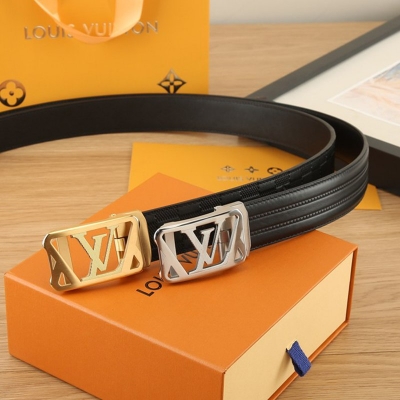 LV メンズ ベルト 自動バックル 35mm