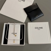 ネックレス C 滿鑽凱旋門ネックレス（金×銀）— 重厚感あり、ダブル凱旋門モチーフ、滿鑽チェーン、上品でブリリアント