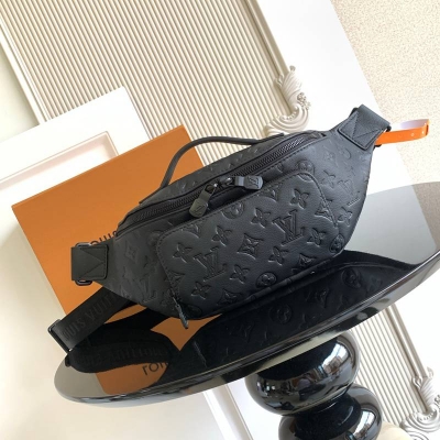 LOUIS VUITTON ラッシュ ウエストバッグ モノグラムシャドウ レザー メンズ 30×15×8cm