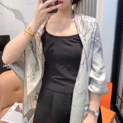 エルメス 2025年秋冬新作 両面同色シルクカシミヤストール 140x 140cm