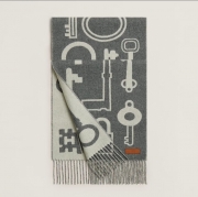 エルメス Hキー両面カシミヤスカーフ 30 180