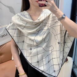 シャネル 新作 140×140 シルクウールスカーフ 140x140