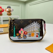 LOUIS VUITTON ミニポシェット アクセサリー モノグラム キャンバス レディース 15.5×10.5×4cm