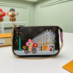 LOUIS VUITTON ミニポシェット アクセサリー モノグラム キャンバス レディース 15.5×10.5×4cm