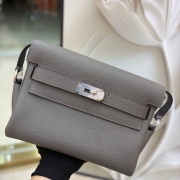 HERMES ケリーメッセンジャー ショルダーバッグ ユニセックス 25×20×8cm