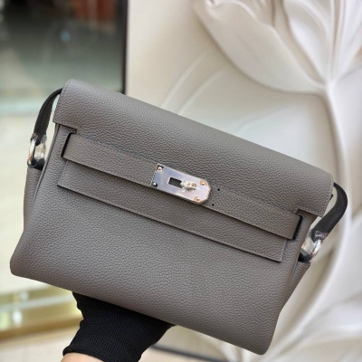 HERMES ケリーメッセンジャー ショルダーバッグ ユニセックス 25×20×8cm