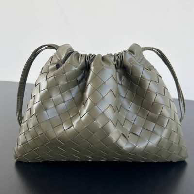 BV トートバッグ レザー ショルダーバッグ 抽繩 ダストバッグ 32×23×cm