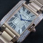 CARTIER タンクアングレーズ ベゼルダイヤ 激安腕時計