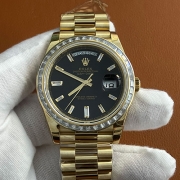 ROLEX 228398TBR デイデイト 40mm ブラック 28800振動