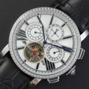 CARTIER ロトンド ドゥ ホワイトダイヤル 全面ダイヤベゼル 装着感良好