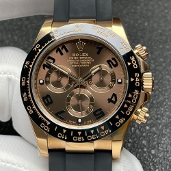 ROLEX M116515LN CLEAN製 40mm ブラウン レザーストラップ