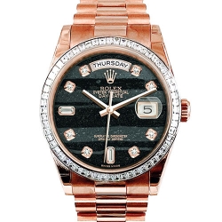 ROLEX 118395BR デイデイト 36mm フェライト 10Pダイヤ
