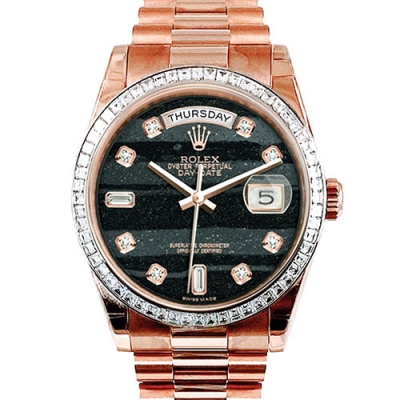 ROLEX 118395BR デイデイト 36mm フェライト 10Pダイヤ