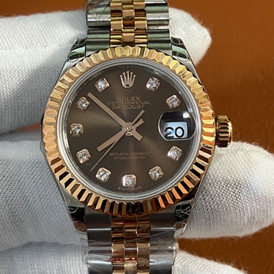 ROLEX 279171G デイトジャスト 28mm チョコレート 完成度完璧 2024人気