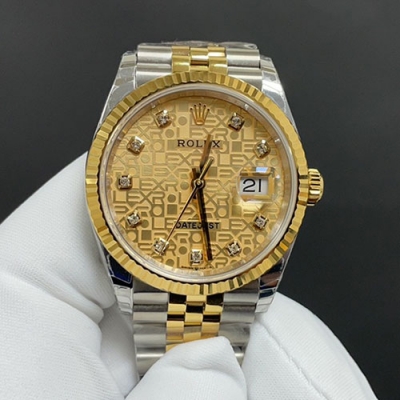 ROLEX M126233 デイトジャスト 36mm シャンパン コンピューター 超人気