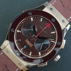 HUBLOT クラシックフュージョン ForbideX キング クォーツ搭載 クロノグラフ 革ベルト