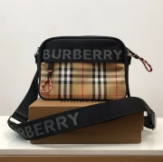 BURBERRY ショルダーバッグ ナイロン レザー メンズ 22×16.5×11cm