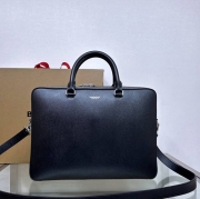 BURBERRY ブリーフケース グレインレザー メンズ 37×27×9cm