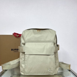 バーバリー スタイル コットンミックス リュック 刺繍入り サイズ：33×10×43cm