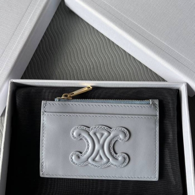 CELINE ジッピーカードケース カーフレザー レディース 11×7.5×2cm