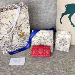 DIOR レディディオール 5スロットカードケース ラムスキン レディース 10.4×7×2cm