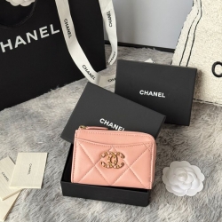 CHANEL ジッピーカードケース ラムスキン レディース 13×9×2cm
