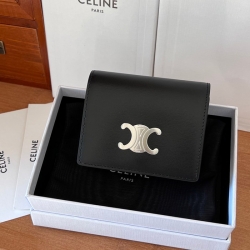 CELINE トリオンフ 名刺入れ カーフレザー レディース 10.5×8×3.5cm