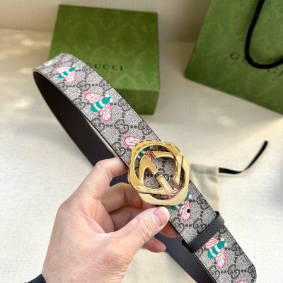 グッチ メンズ ベルト GGマーモント 4.0cm