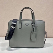 PRADA ブリーフケース サフィアーノレザー メンズ 36×28×4cm