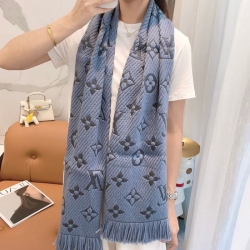 ルイ ヴィトン 秋冬ウールスカーフ。94％ウール6％シルク 175:31