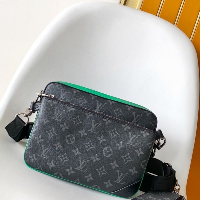 LOUIS VUITTON トリオ メッセンジャーバッグ モノグラムエクリプス メンズ 25×18.5×7cm
