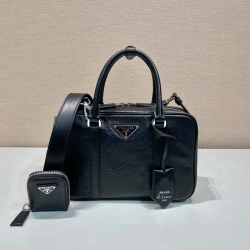 PRADA ボストンバッグ ラムスキン メンズ 24×15.5×7cm