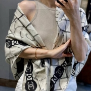 シャネル カメリアスカーフ 110x110