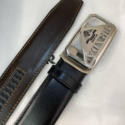 プラダ メンズ ベルト 自動バックル 34mm