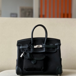 HERMES バーキン 25 カーゴ キャンバス×スウィフト レディース 25×20×13cm