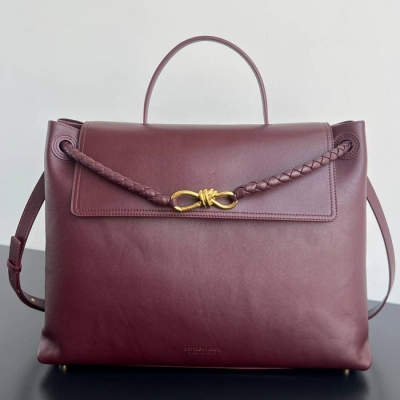 BV ショルダーバッグ レザー ハンドバッグ チャオチャオ 42×32×15cm