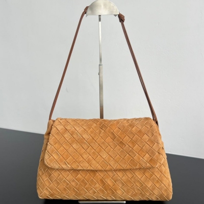 BV ショルダーバッグ スエード ハンドバッグ ダストバッグ 33×19×8cm