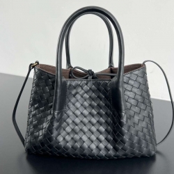 BV トートバッグ レザー ハンドバッグ 編み込み 15×24×12cm