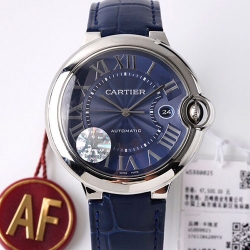 CARTIER WSBB0025 バロンブルー 42mm ブルー 2824搭載 愛用腕時計