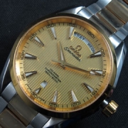 OMEGA シーマスター アクアテラ Asian ETA搭載 ゴールド文字盤 夜光