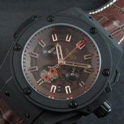 HUBLOT キングパワー ローズゴールドダイヤル ブラウン革バンド 業界売上トップ